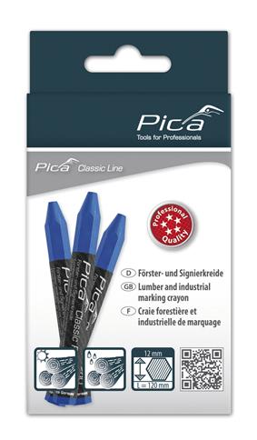 PICA 12mm x 120mm Lumber Crayon (Blue, 12-Pack)