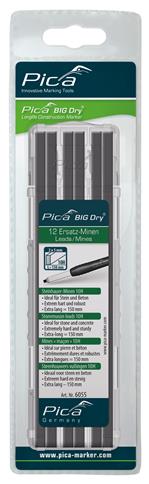 PICA Big Dry Stonemason Leads 10H Refill (Graphite, 12-Piece)