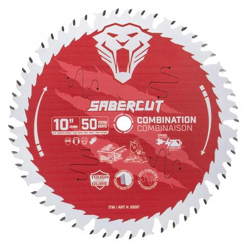 SABERCUT RED LABEL TABLE/MITRE SAW BLADE COMBINATION10" X50T
