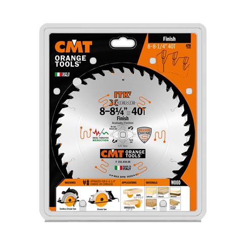 CMT 251.040.08 ITK WOOD SAW BLADE 8-1/4" X 40T