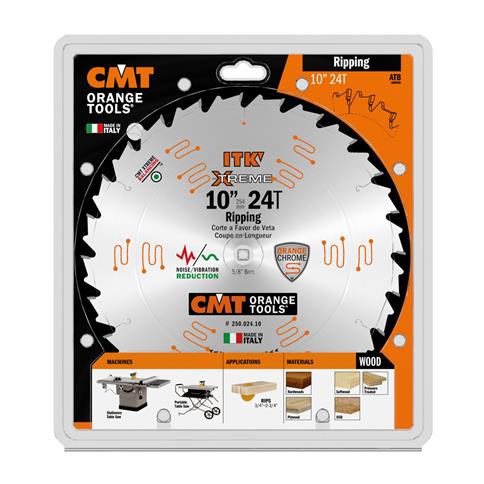 CMT 250.024.10 ITK WOOD SAW BLADE 10" X 24T