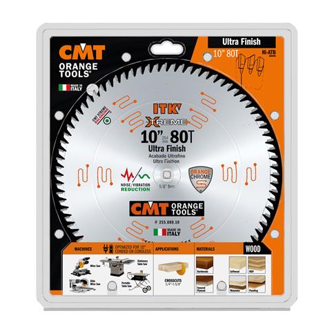 CMT 253.080.10 ITK WOOD SAW BLADE 10" X 80T