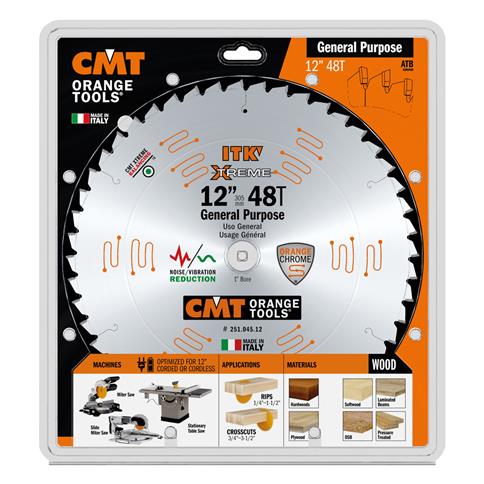 CMT 251.045.12 ITK WOOD SAW BLADE 12" X 48T