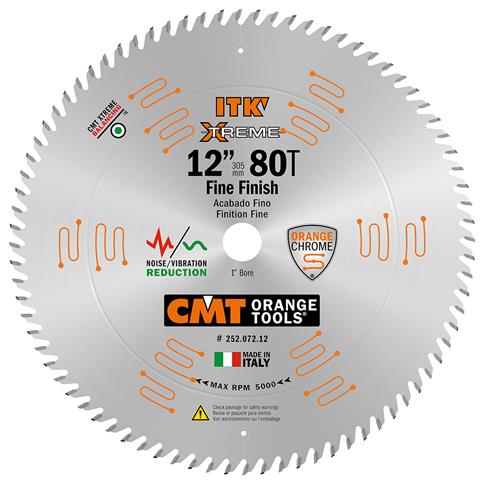 CMT 252.072.12 ITK WOOD SAW BLADE 12" X 80T