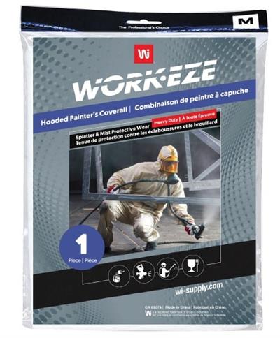Work EZE Disposable White Painter's Coverall Suit