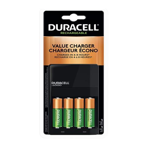 Duracell CEF14DX4N Ion Speed Rechargeable AA Battery Value Charger