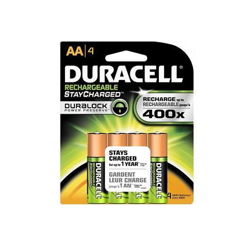 Duracell DX1500R4 Rechargeable AA NiMH Battery Pack (4-Pack)