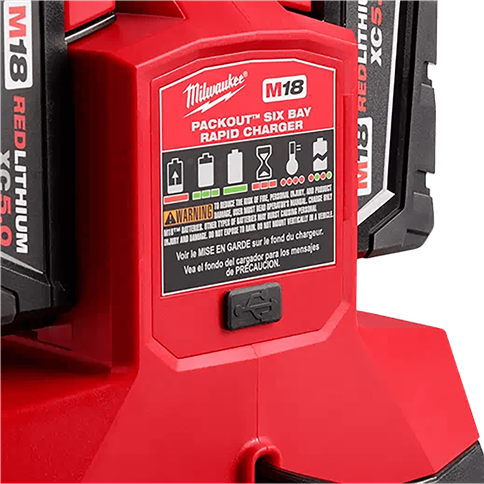 Milwaukee 48-59-1809 M18 Packout Six Bay Rapid Charger