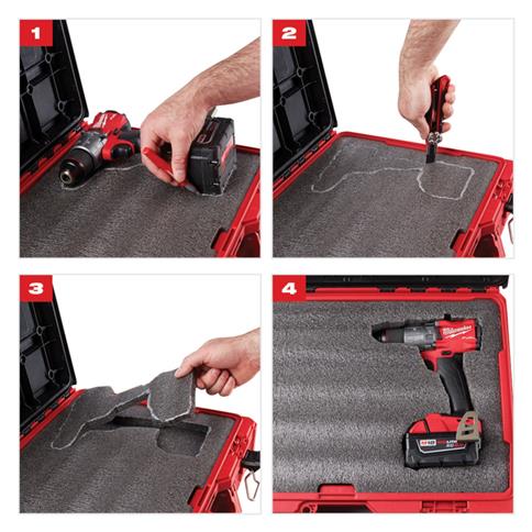 MILWAUKEE 48-22-8453 Customizable Foam PACKOUT Drawers