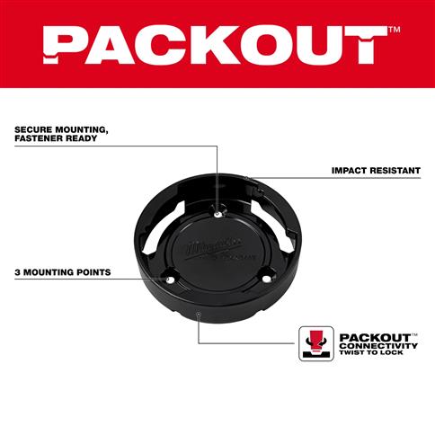MILWAUKEE 48-22-8399 PACKOUT 3PC Packout Twist To Lock Mount