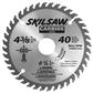 SKILSAW 75540 4-3/8 in. x 40 Tooth Carbide Flooring Blade