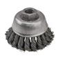 SAIT 03407 4 in. x 0.020 in. x 5/8-11 in. Carbon Steel Nut Outside Knot Wire Large Cup Brush