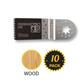 FEIN 63502126290 1-3/8 in. x 2 in. STARLOCK E-Cut Precision HCS Wood Oscillating Multi-Tool Saw Blade (10-Pack)