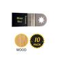 FEIN 63502133290 1-3/8 in. x 2 in. STARLOCK E-Cut Precision Standard HCS Wood Oscillating Multi-Tool Saw Blade (10-Pack)