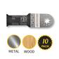 FEIN 63502151290 1-1/8 in. x 2-3/8 in. STARLOCK PLUS E-Cut Universal Bi-Metal Metal & Wood Oscillating Multi-Tool Saw Blade (10-Pack)