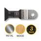 FEIN 63502152270 1-3/4 in. x 2-3/8 in. STARLOCK PLUS E-Cut Universal Bi-Metal Metal & Wood Oscillating Multi-Tool Saw Blade (3-Pack)