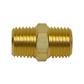 DuraDrive P12 1/4 in. Male x 1/4 in. Male Brass Hex Head Nipple Air Hose Fitting