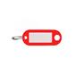 Canaropa Red Plastic Key Identification or Label Holder Tags with Split Ring (100-Pack)
