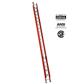 LOUISVILLE FE3240 40 ft. Fibreglass Multi-Section Extension Ladder with 300 lb. Load Capacity Type IA Duty Rating
