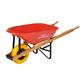 ERIE E-1038 6 cu. ft. Steel Tray Wheelbarrow with Flat-Free Tire