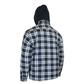 Jackfield Quilted Flannel Shirt with Hood and Snap Buttons