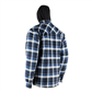 Jackfield Quilted Flannel Shirt with Hood and Snap Buttons