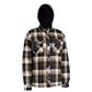 Jackfield Quilted Flannel Shirt with Hood and Snap Buttons