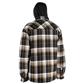 Jackfield Quilted Flannel Shirt with Hood and Snap Buttons