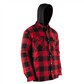 Jackfield Quilted Flannel Shirt with Hood and Snap Buttons