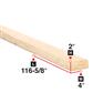 2 in. x 4 in. x 116-5/8 in. Spruce Lumber