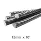 15mm x 10 ft. Black Steel Rebar