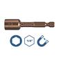 VEGA P165MN716-C1 7/16 in. to 2-9/16 in. Impactech Gunmetal Bronze Magnetic Nutsetter