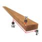 2 in. x 4 in. x 16 ft. Brown Pressure Treated Lumber