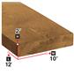 2 in. x 10 in. x 12 ft. Brown Pressure Treated Lumber