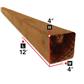 4 in. x 4 in. x 12 ft. Brown Pressure Treated Lumber