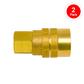 DuraDrive MC20F-2P 1/4 in. Brass NPT Female Quick-Connect Coupler Air Hose Fitting (2-Pack)