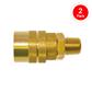 DuraDrive MC20M-2P 1/4 in. Brass NPT Male Quick-Connect Coupler Air Hose Fitting (2-Pack)