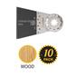 FEIN 63502134290 2-9/16 in. x 2-1/2 in. STARLOCK PLUS E-Cut Standard HCS Wood Oscillating Multi-Tool Saw Blade (10-Pack) 