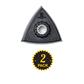 FEIN 63806129220 3-1/2 in. Triangular STARLOCK Hook & Loop Sandpaper Pad Oscillating Multi-Tool Backing (2-Pack)