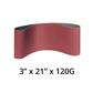 KLINGSPOR 4142 LS 309 XH 3 in. x 21 in. x 120 Grit Sanding Belt For Hand Held Machines For Wood, Metal And NF Metals (10-Pack)