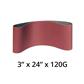 KLINGSPOR 42642 LS 309 XH 3 in. x 24 in. x 120 Grit Sanding Belt For Hand Held Machines For Wood, Metal And NF Metals (10-Pack)