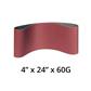 KLINGSPOR 4480 LS 309 XH 4 in. x 24 in. x 60 Grit Sanding Belt For Hand Held Machines For Wood, Metal And NF Metals (10-Pack)