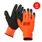 DuraDrive Black Dipped Orange Polyurethane-Coated Gloves (12-Pair)