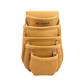 BOSSA 5-Pocket Brown Split Leather Drywall Tool Pouch Bag