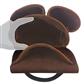 BOSSA 4-Pocket Dark Brown Split Leather Suede Heavy Duty Component Nail and Tool Pouch