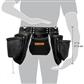 BOSSA 11-Pocket Leather Carpenter Pouch with Belt and Suspender Loops