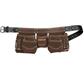 BOSSA 11-Pocket Dark Brown Full Grain Leather Work Apron Pouch with Belt