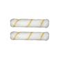 Crown & Meakins EX124306 6 in. Micro All Surfaces White with Yellow Stripes Lint-Free Paint Roller Refill (2-Pack)