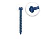 DuraDrive 1/4 in. x 4 in. Blue Ruspert Coated Hex Washer Head Slot Drive Concrete Screw (50-Pack)
