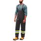 DuraDrive Men's Black Hi-Vis Reflective Tape Polyester Outshell Rain Overall